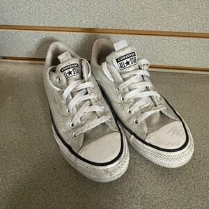 Converse Chuck Taylor All Star Madison Silver Glitter Low Top Sneakers A06909C 6